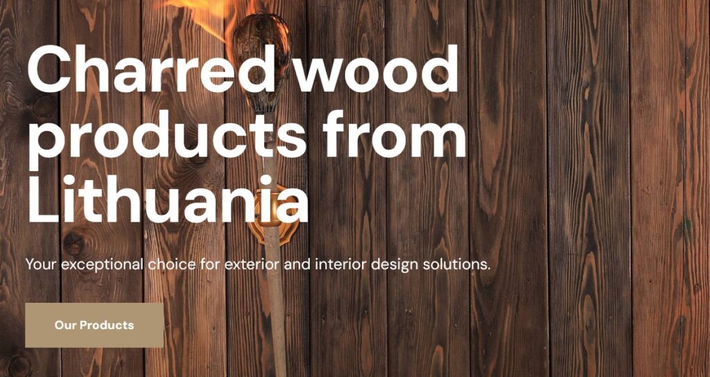 Lithuanian Charred Wood Products Find Favor in the UK