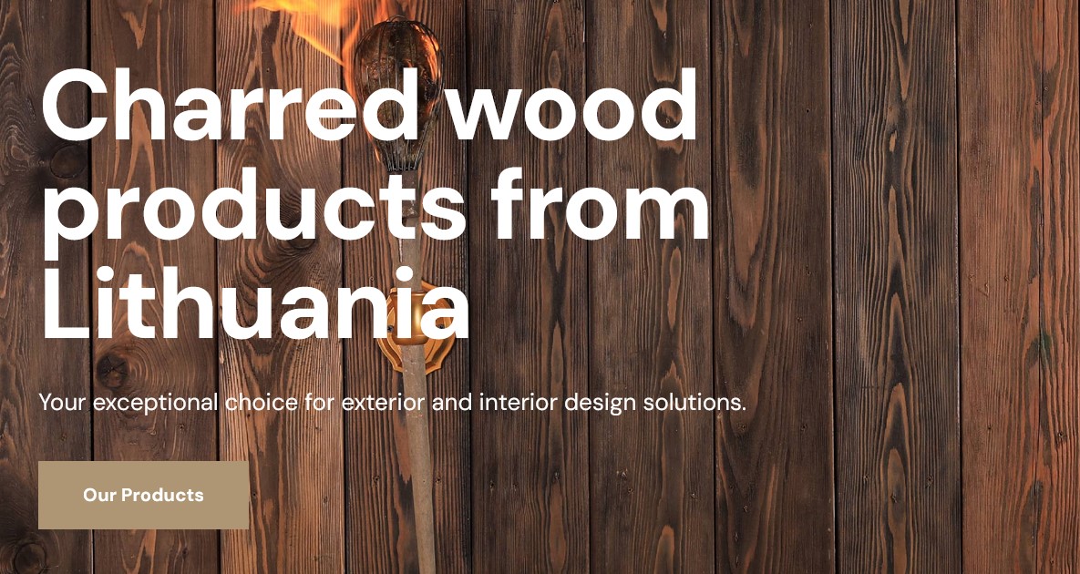 Lithuanian Charred Wood Products Find Favor in the UK
